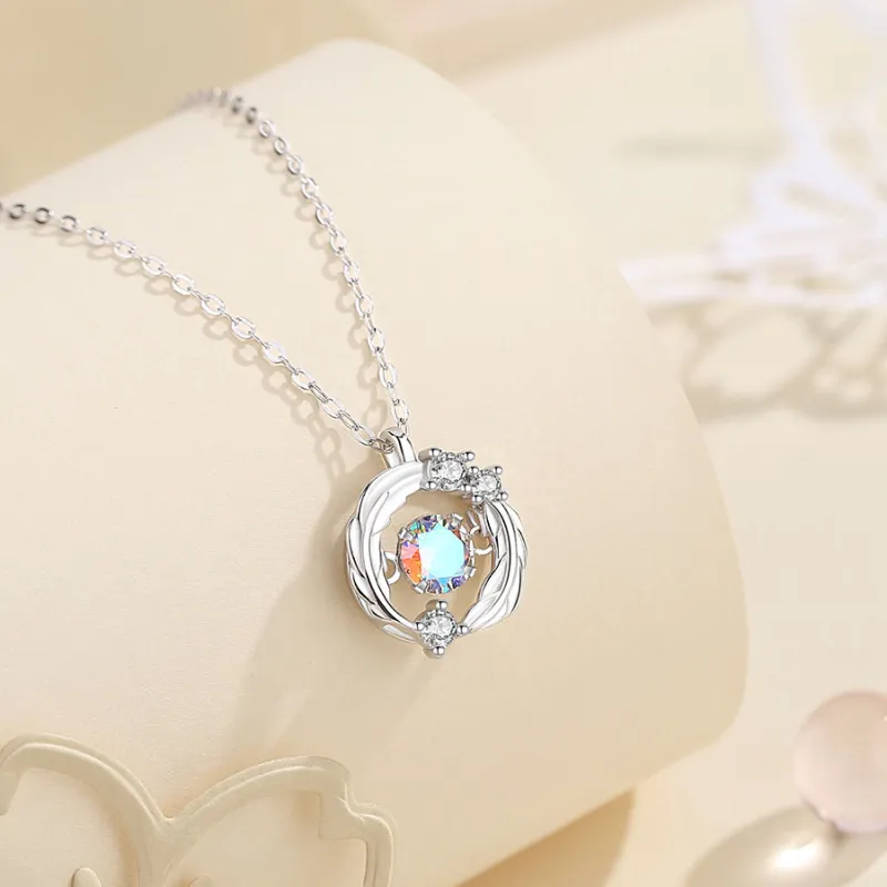 Master Kim Glass Cat Eye Necklaces Women's-3