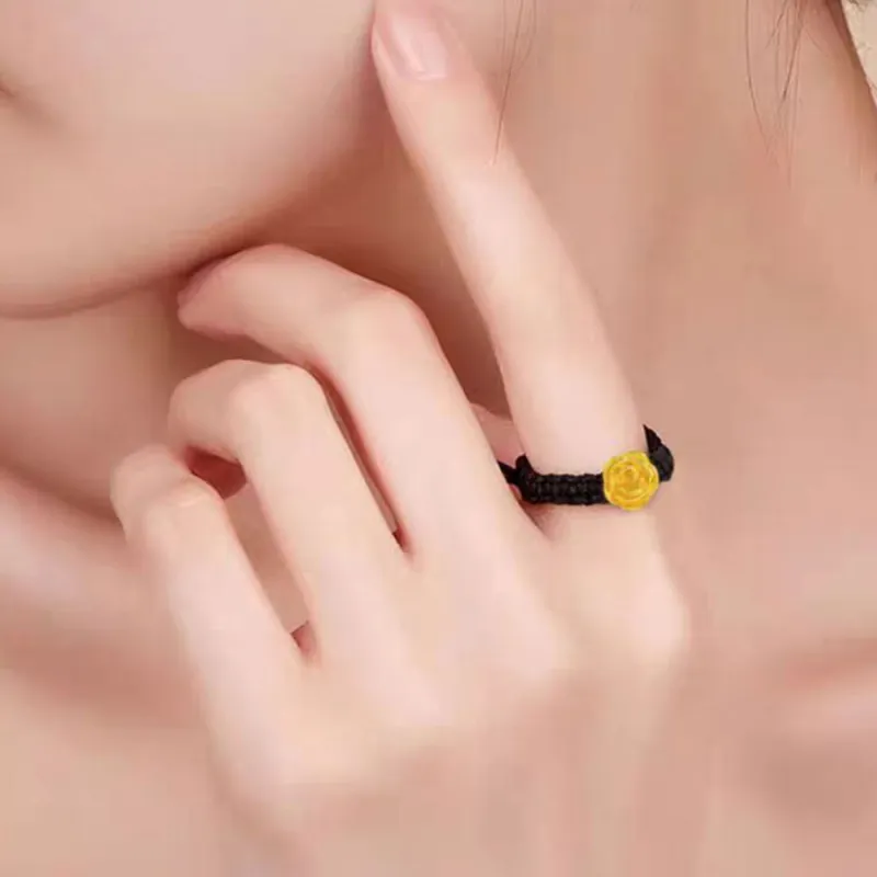 Master Kim Niche Luxury Design Premium Braided String Adjustable Ring Unisex-5