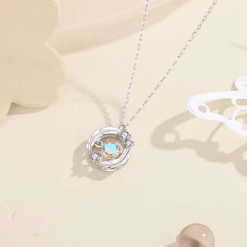 Master Kim Glass Cat Eye Necklaces Women's-2
