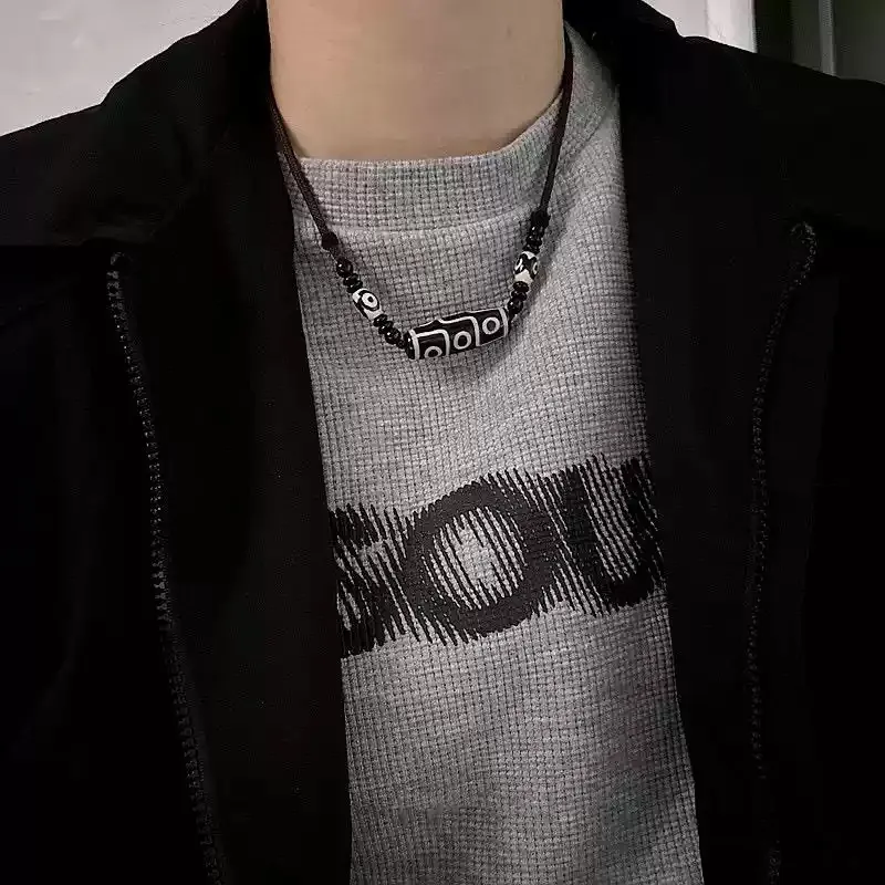Master Kim Ebony Wooden Necklaces Unisex-4