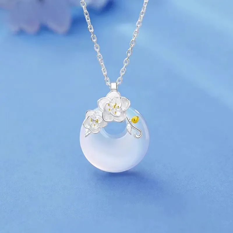 Master Kim Chalcedony Jade Necklaces Women's-2