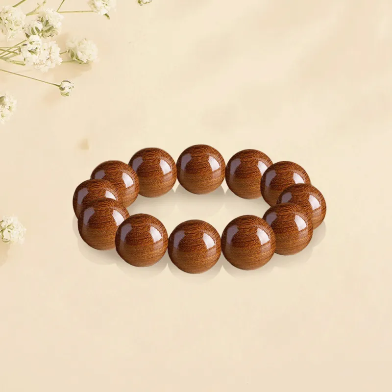 Master Kim Golden Sandalwood Wooden Bracelets Unisex-2