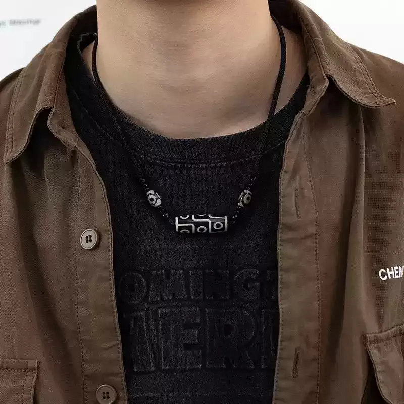 Master Kim Ebony Wooden Necklaces Unisex-3