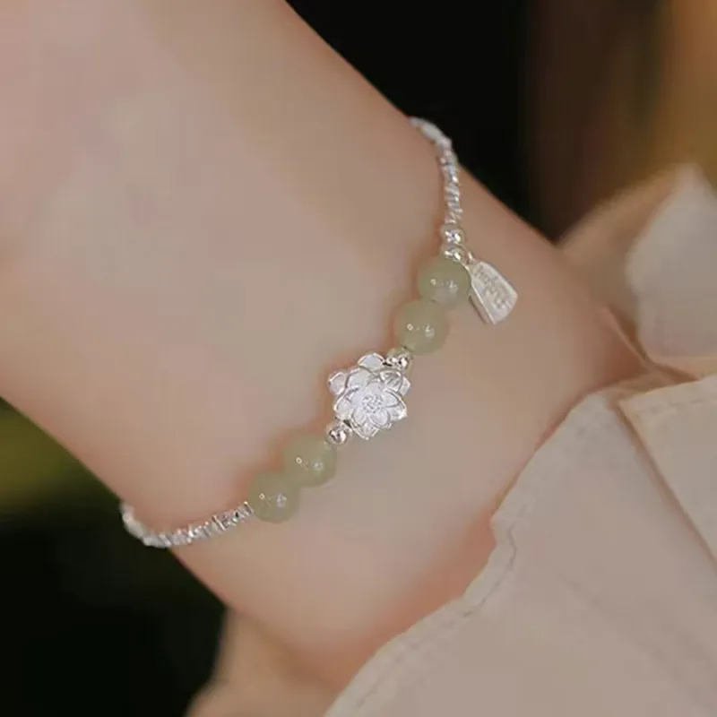 Master Kim Hetian Jade Bracelets Pale Greenish White Jade Women's-4