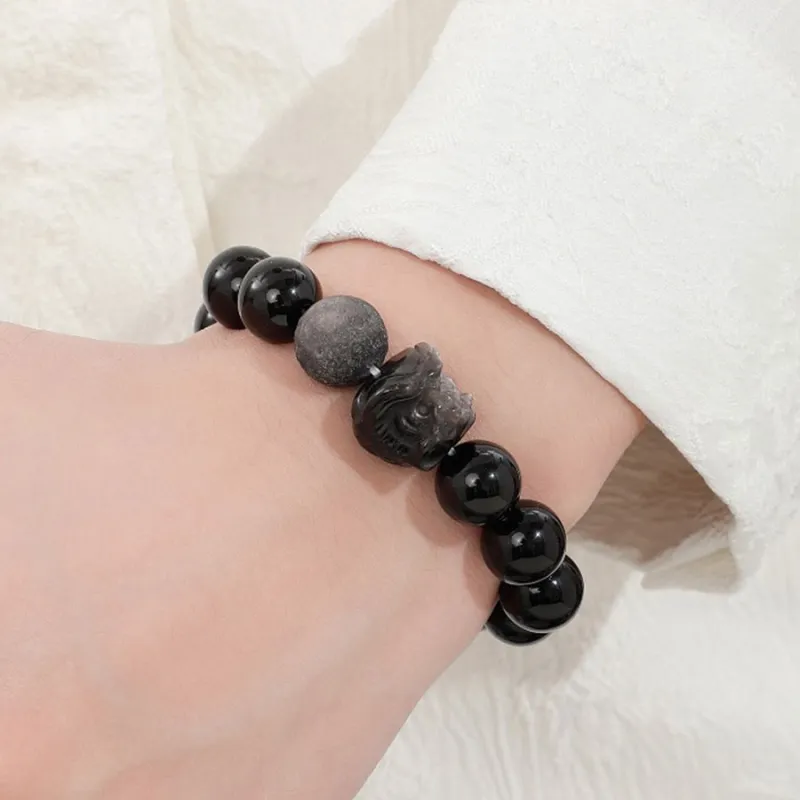 Master Kim Obsidian Bracelets Unisex-4