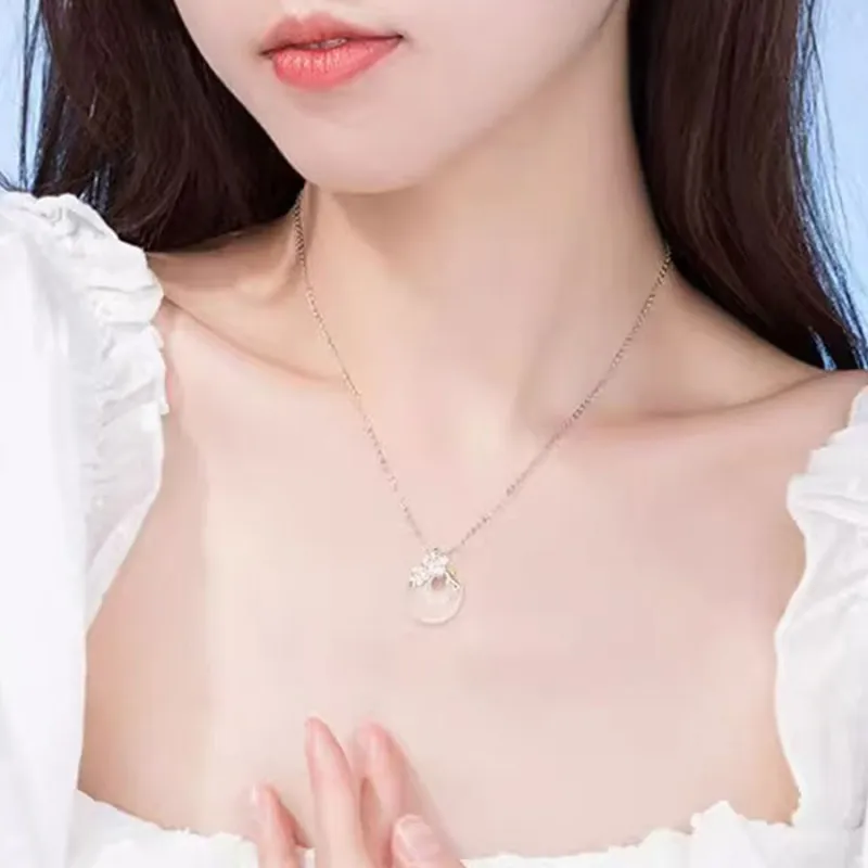 Master Kim Chalcedony Jade Necklaces Women's-5