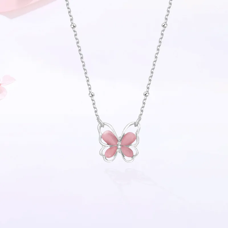 Master Kim Glass Cat Eye Necklaces Women's-3