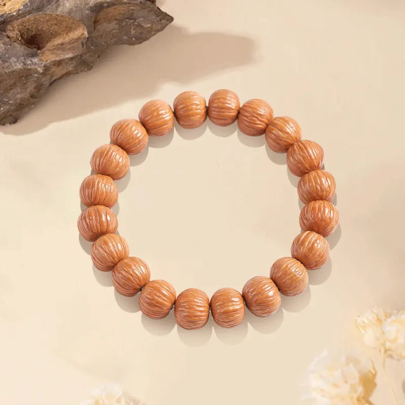 Master Kim Monkey Head Walnut Bracelets Unisex-5