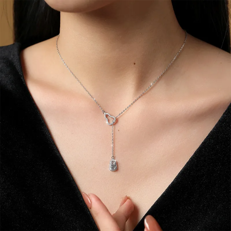 Master Kim Ice Glutinous Jadeite Necklaces Women's-4