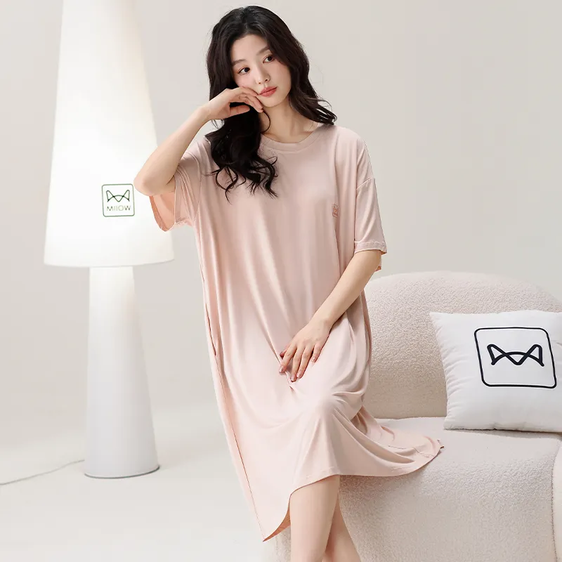 MIIOW Nightgown Women's Light Pink-4