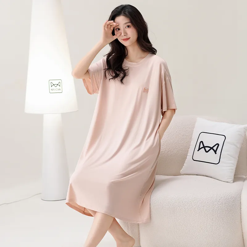 MIIOW Nightgown Women's Light Pink-5