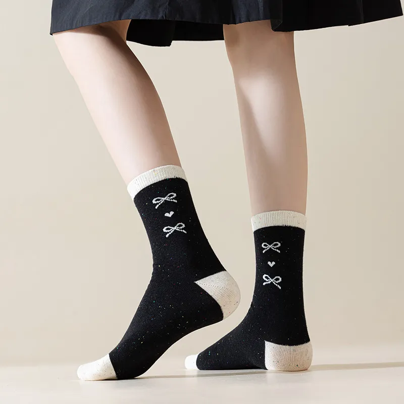 MIIOW Mid Calf Socks Women's 5 Pack-3