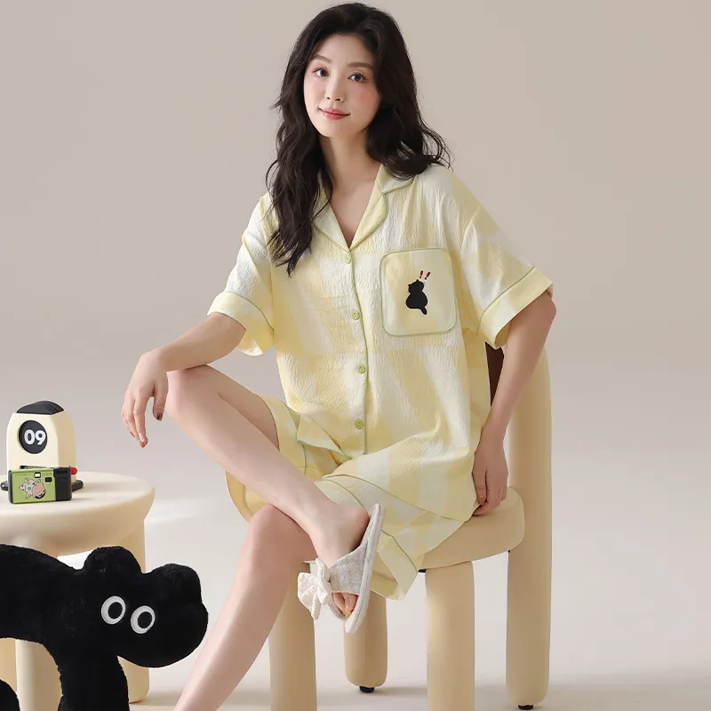 MIIOW Pajama Set Women's Light Yellow-4
