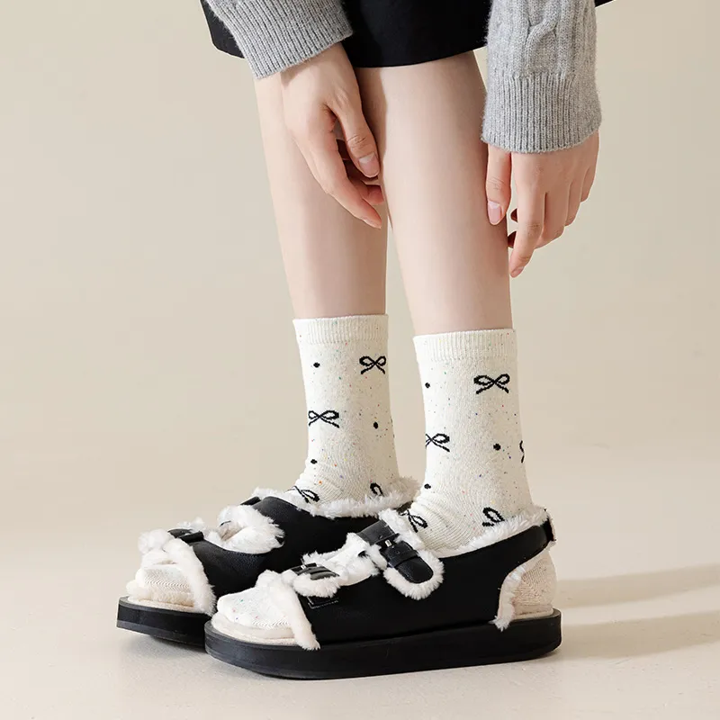 MIIOW Mid Calf Socks Women's 5 Pack-7