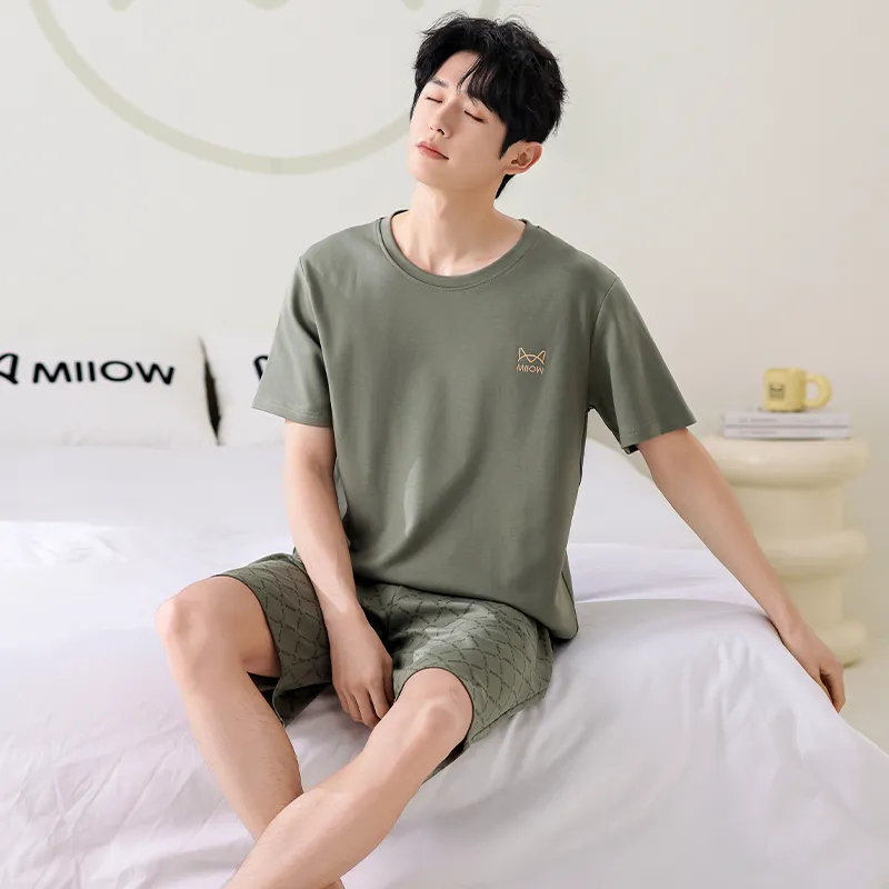 MIIOW Pajama Set Men's Army Green-2