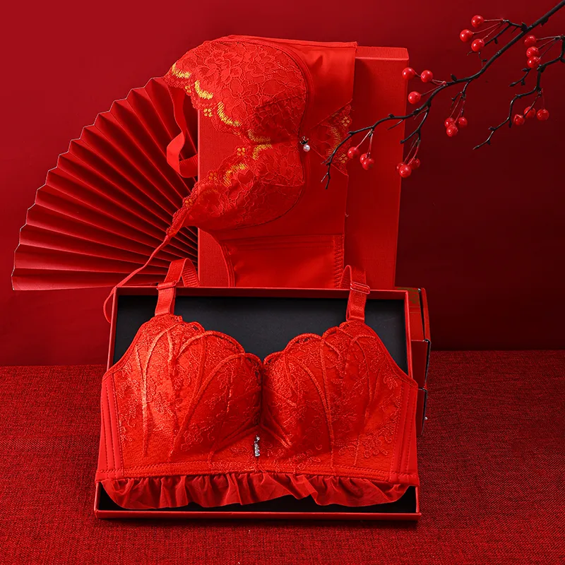 MIIOW Underwear Set Women's Gift Box Set Red-2
