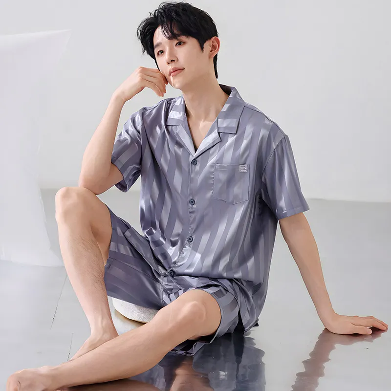 MIIOW Pajama Set Men's Silver Gray-2