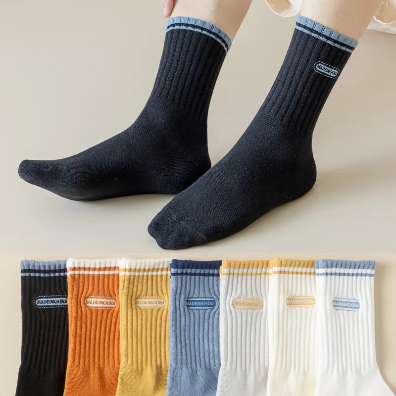 MIIOW Mid Calf Socks Unisex 5 Pack-1