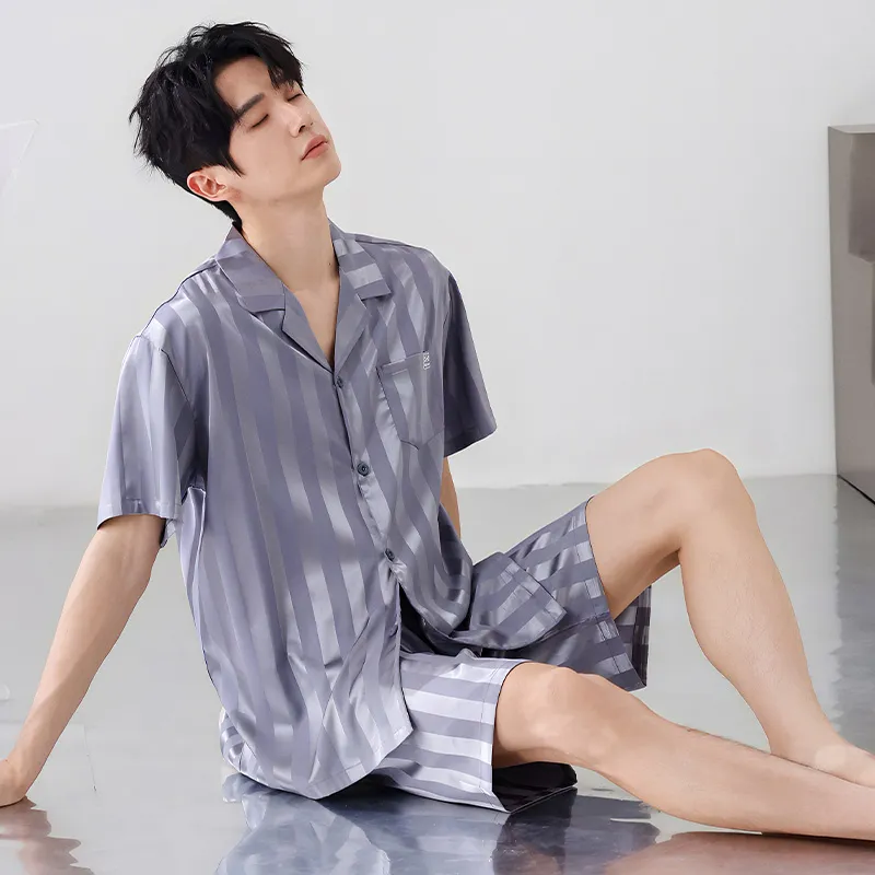 MIIOW Pajama Set Men's Silver Gray-3