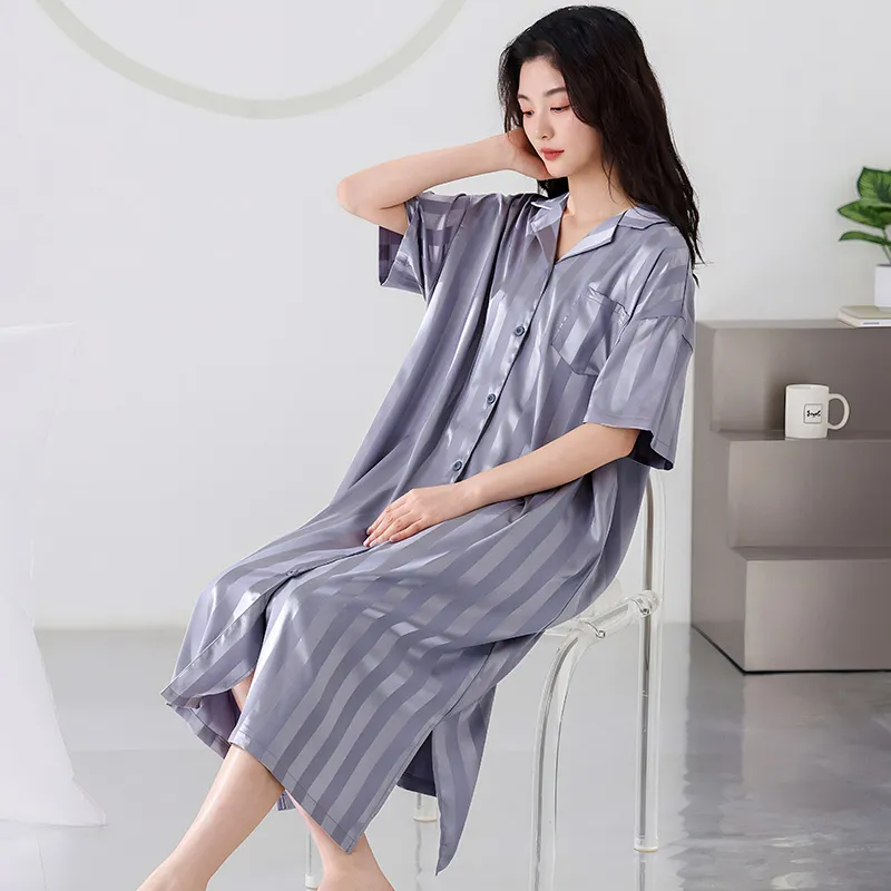 MIIOW Nightgown Women's Silver Gray-4