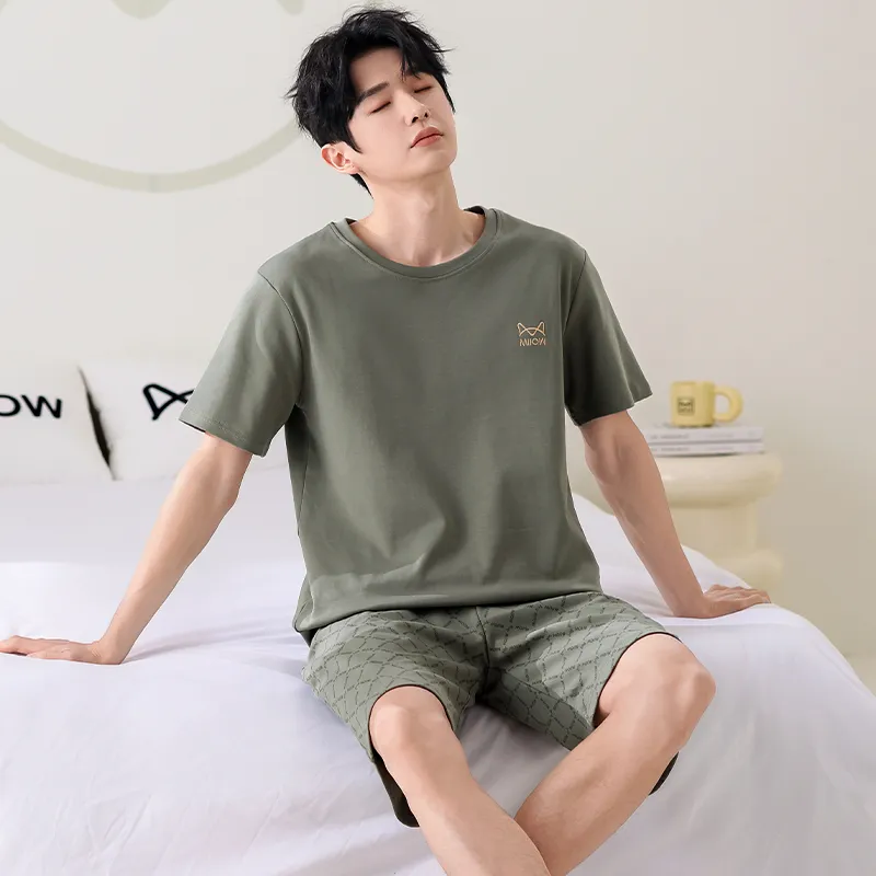 MIIOW Pajama Set Men's Army Green-4
