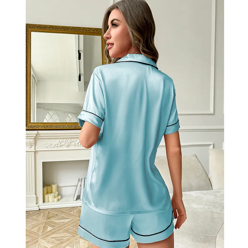 MIIOW Pajama Set Women's Single Pack Lake Blue-5