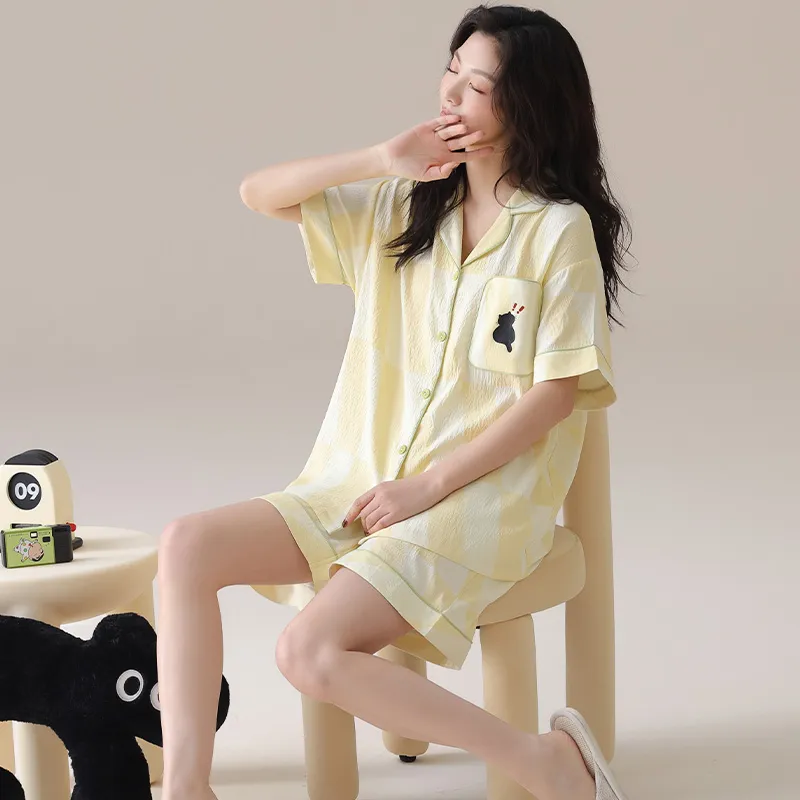 MIIOW Pajama Set Women's Light Yellow-2