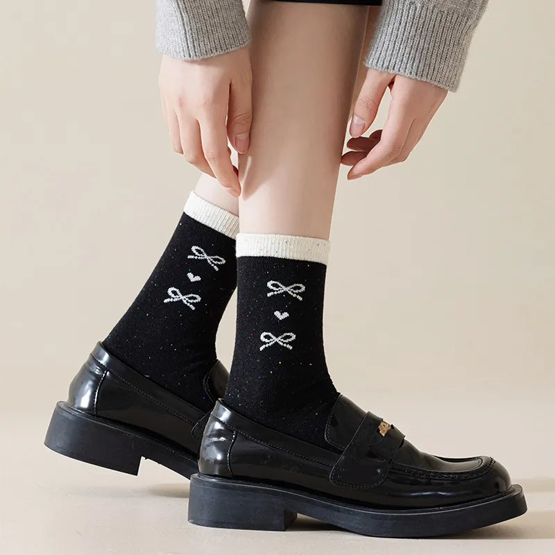MIIOW Mid Calf Socks Women's 5 Pack-9