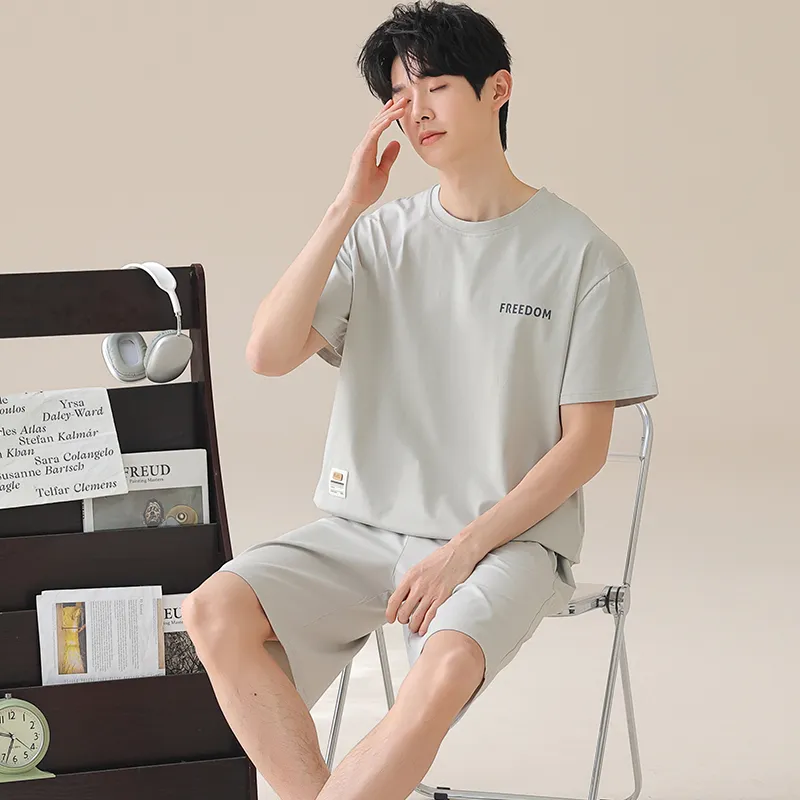 MIIOW Pajama Set Men's Single Pack Light Gray-4