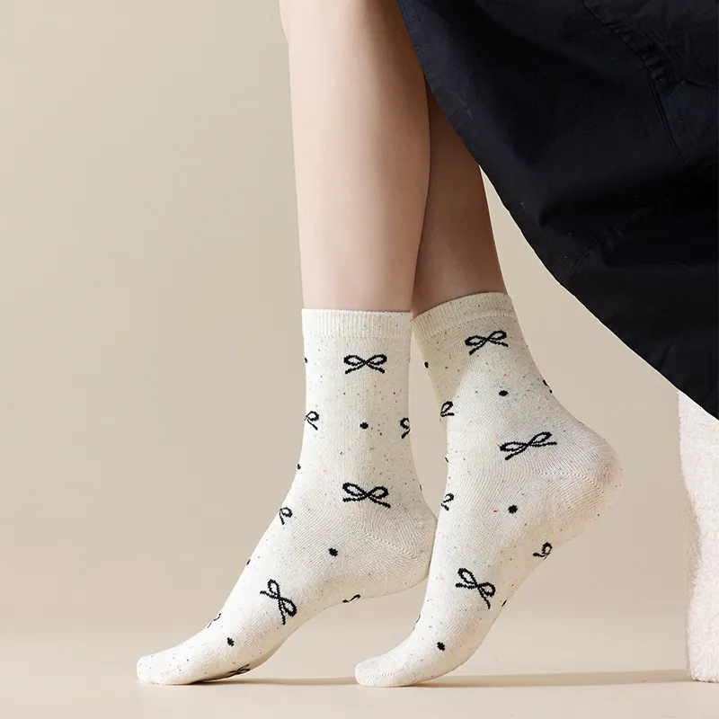 MIIOW Mid Calf Socks Women's 5 Pack-1