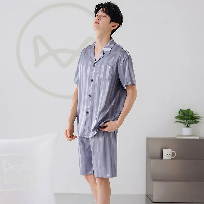 MIIOW Pajama Set Men's Silver Gray-5