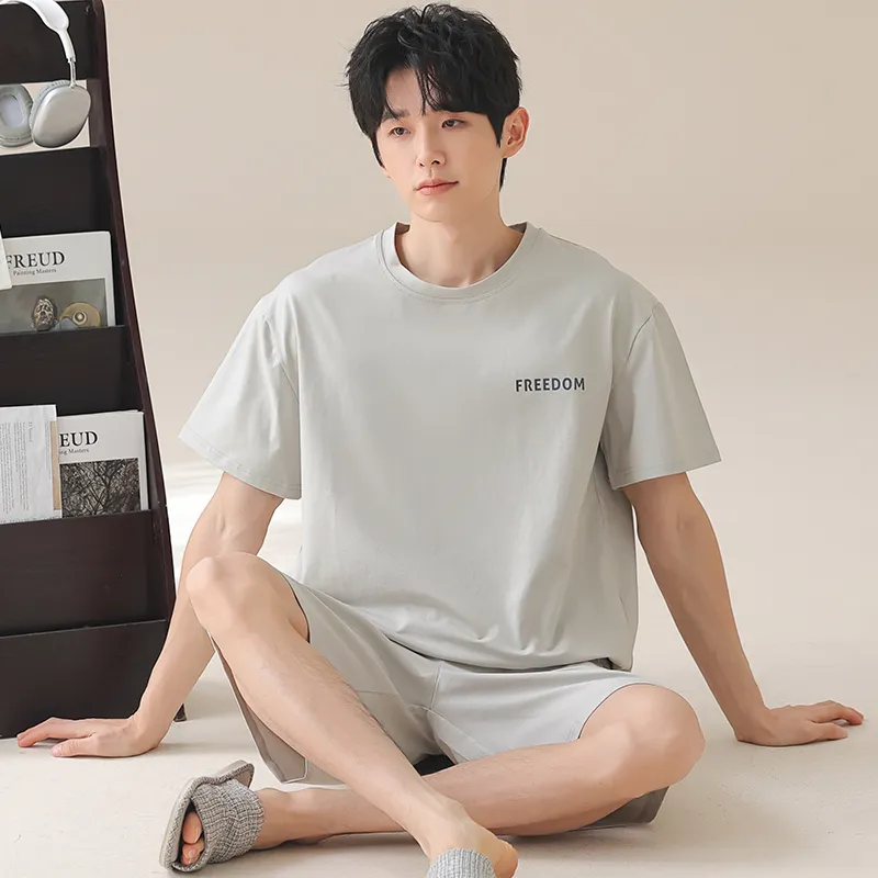 MIIOW Pajama Set Men's Single Pack Light Gray-2