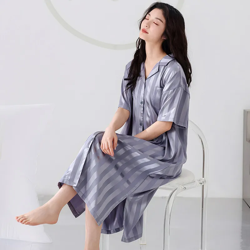 MIIOW Nightgown Women's Silver Gray-5