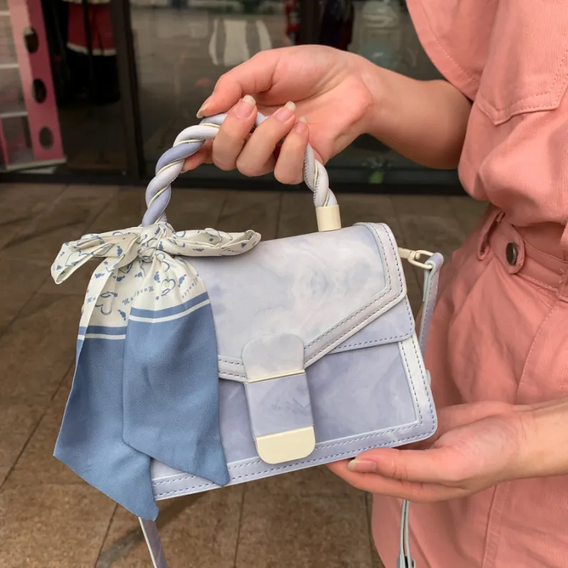 MACKJANICE PU Handbag Crossbody Bag Regular Women's Blue-8
