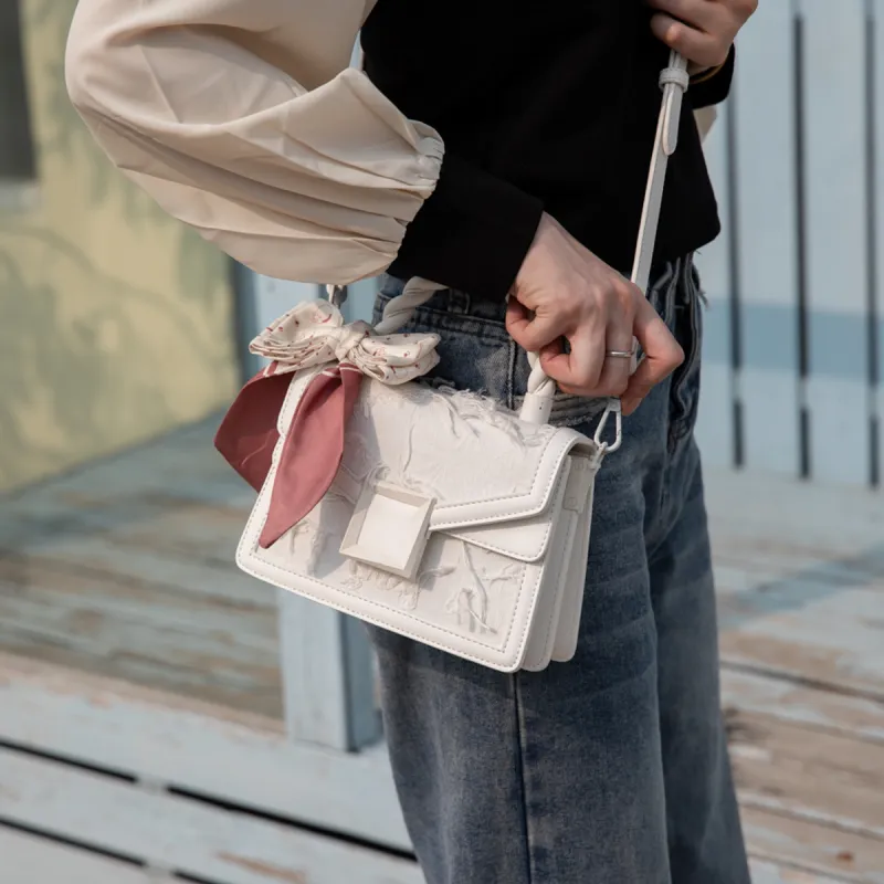 MACKJANICE Canvas Kelly Bag, Shoulder Bag, Handbag Women's Milk White-9