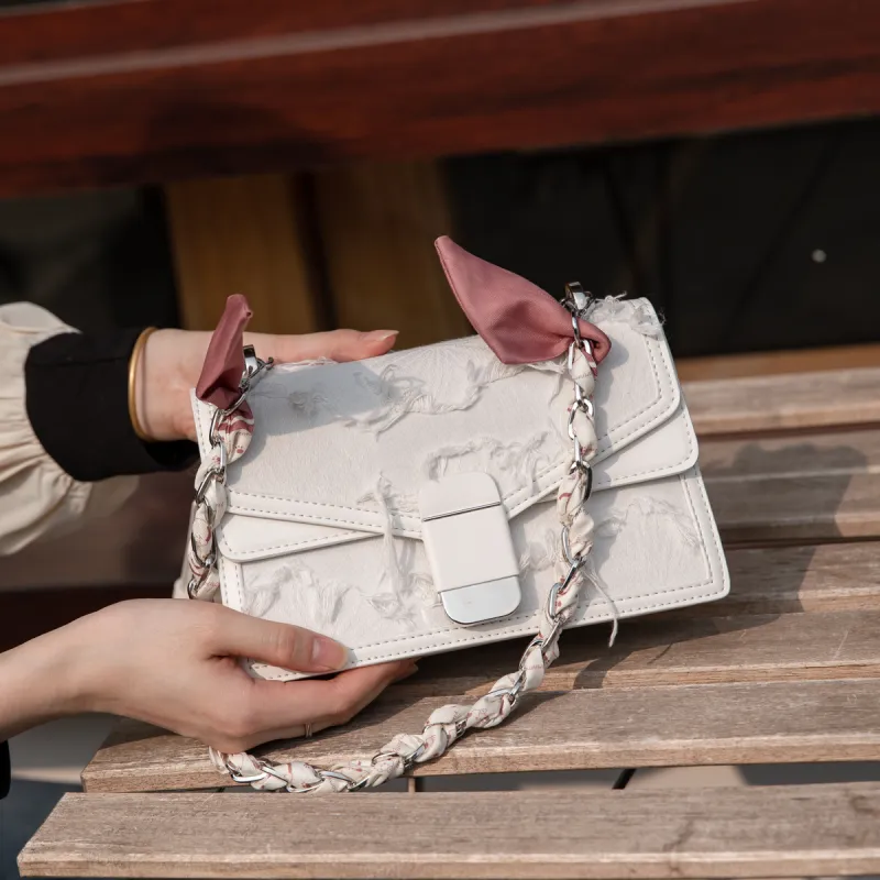 MACKJANICE PU Shoulder Bag Women's White & Pink-8