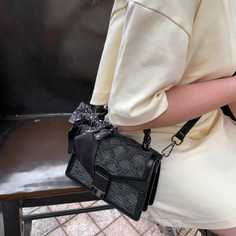 MACKJANICE Polyurethane Synthetic Leather Handbag, Shoulder Bag, Crossbody Bag Regular Women's Black-6