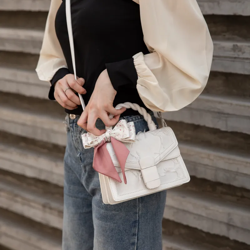 MACKJANICE PU Shoulder Bag Women's White & Pink-6