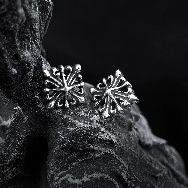 Love 925 Sterling Silver Stud Earrings Men's-2