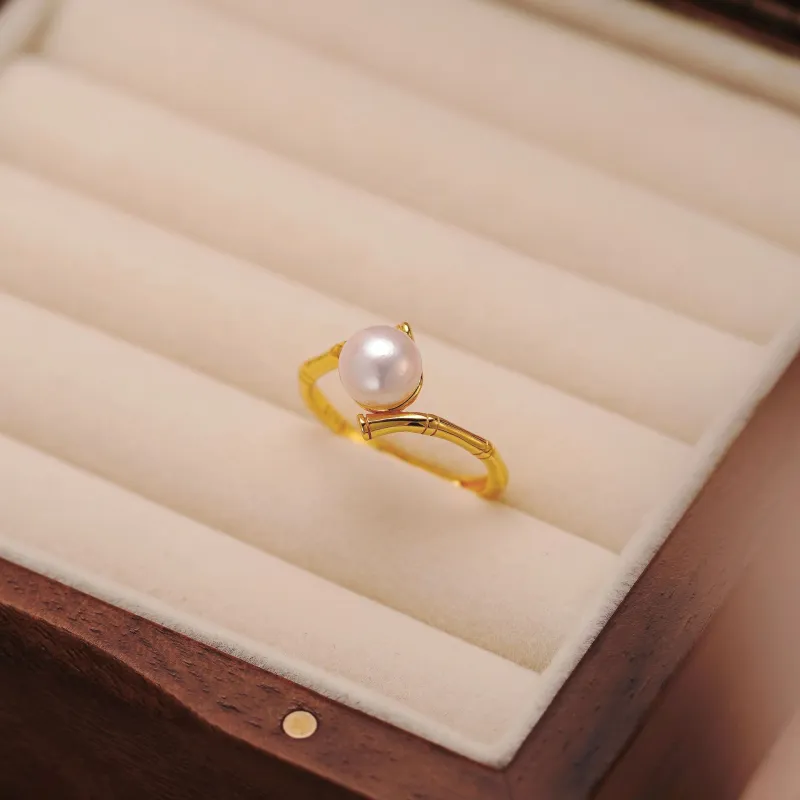 Love Pearl Rings Women's-4
