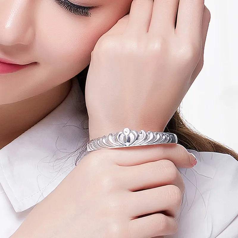 Love 999 Fine Silver Sterling Silver Bracelets Women's-4