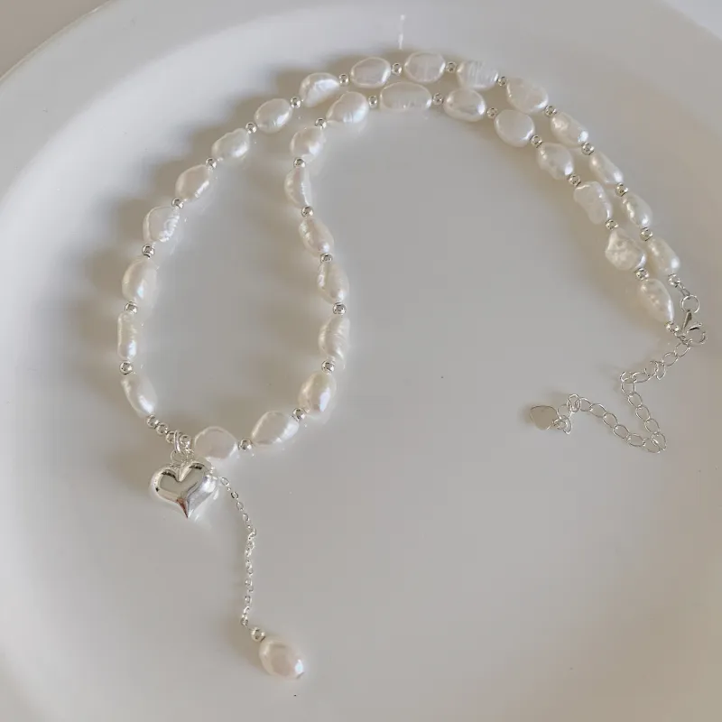 Love Pearl Necklaces Women's-3