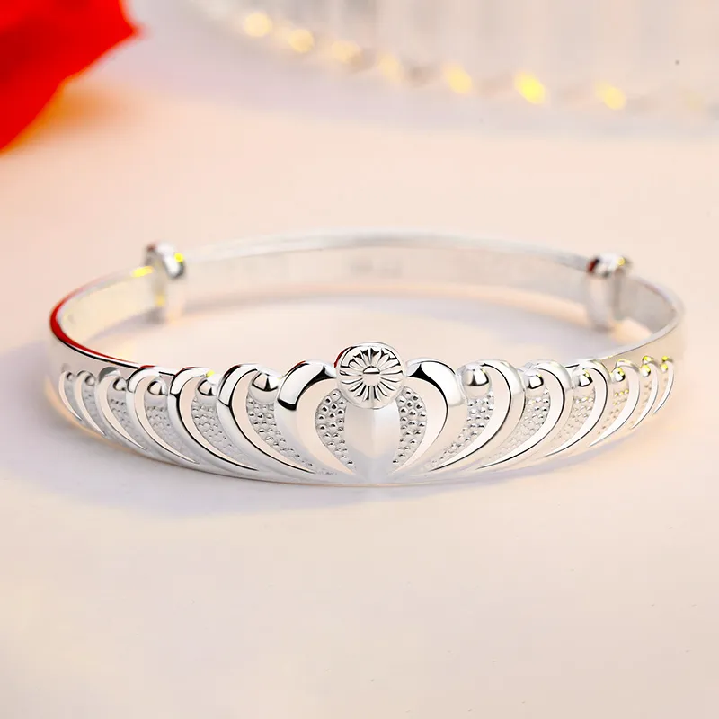 Love 999 Fine Silver Sterling Silver Bracelets Women's-1