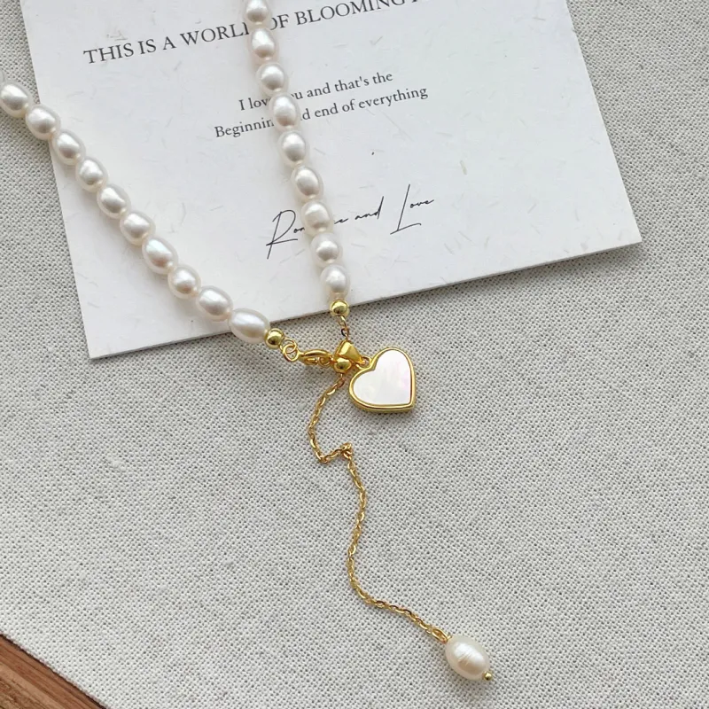Love Pearl Necklaces Women's-2