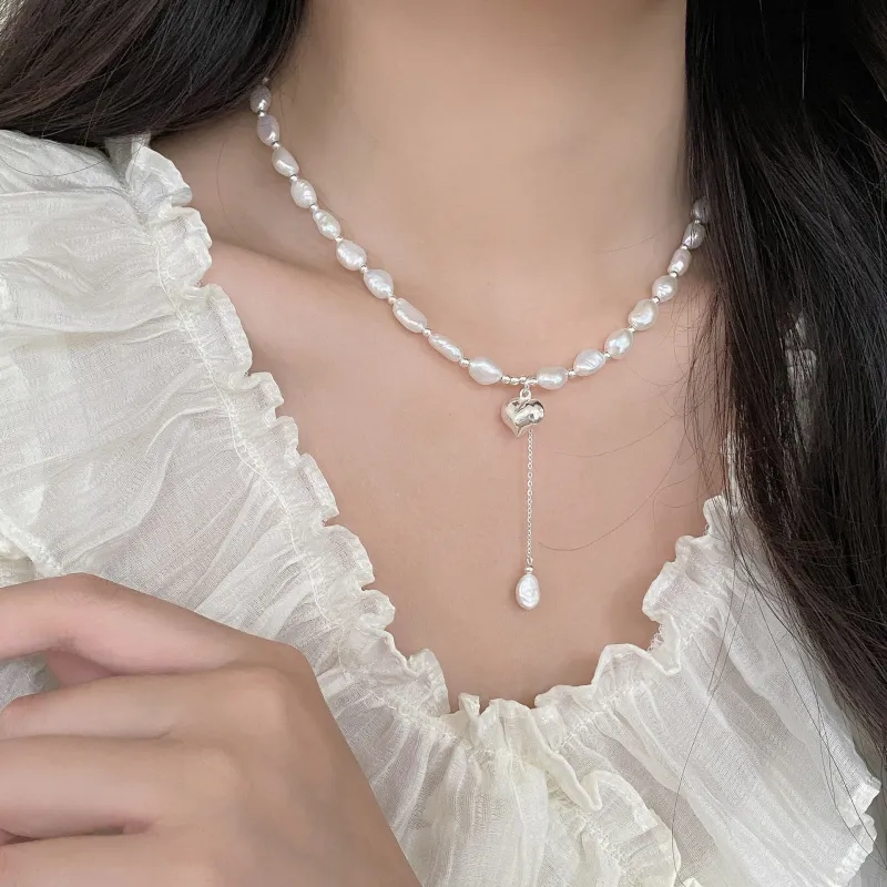 Love Pearl Necklaces Women's-1