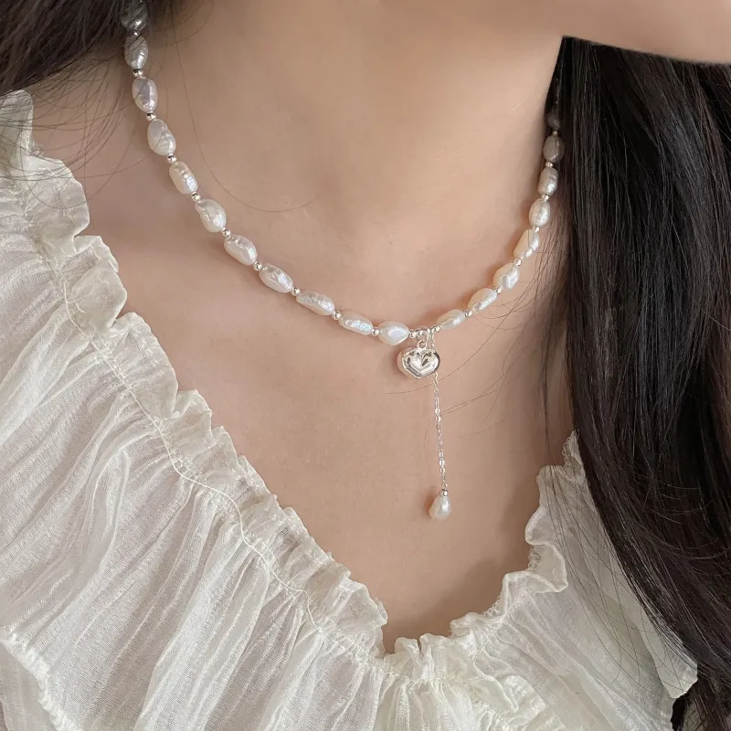 Love Pearl Necklaces Women's-2