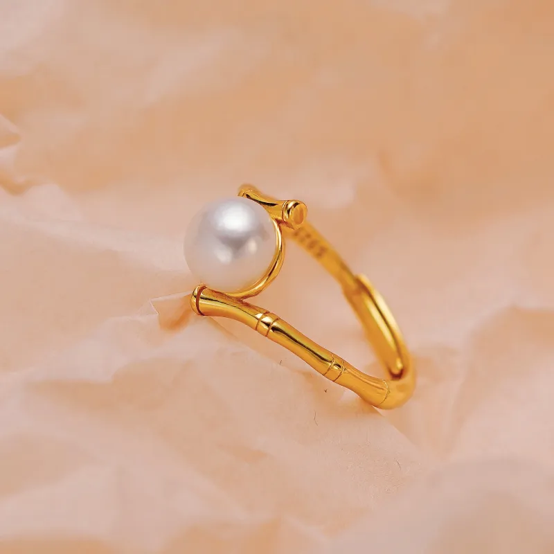 Love Pearl Rings Women's-5