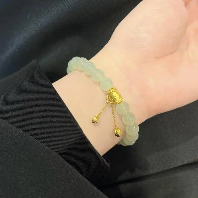 Love Hetian Jade Bracelets Women's Green Jade-3