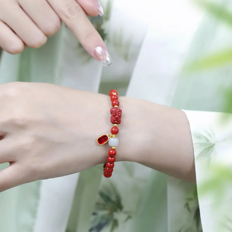 Love Reconstructed Cinnabar Bracelets Women's-1