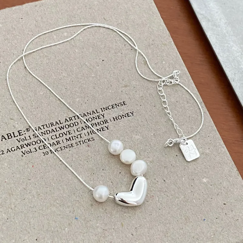 Love Pearl Necklaces Women's-3